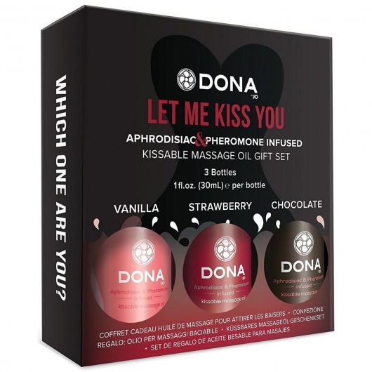 Подарочный набор массажных масел DONA Let me kiss you - System JO - купить с доставкой в Краснодаре