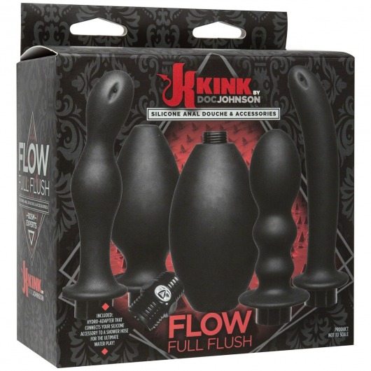 Набор для анального душа Kink Flow Full Flush Set - Doc Johnson - купить с доставкой в Краснодаре