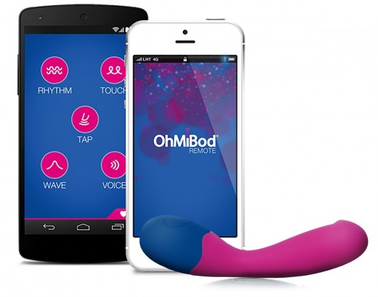 Хай-тек вибромассажёр со смарт-управлением BlueMotion App Controlled NEX 2 - 16,5 см. - OhMiBod