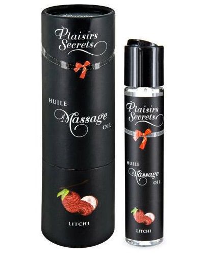 Массажное масло с ароматом личи Huile de Massage Gourmande Litchi - 59 мл. - Plaisir Secret - купить с доставкой в Краснодаре