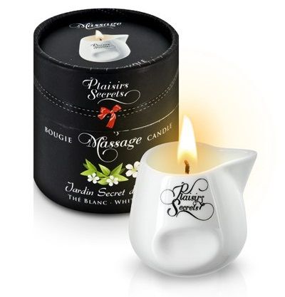Массажная свеча с ароматом белого чая Jardin Secret D asie The Blanc - 80 мл. - Plaisir Secret - купить с доставкой в Краснодаре