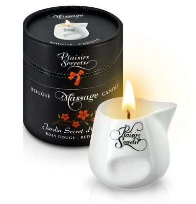 Массажная свеча с ароматом красного дерева Jardin Secret D orient Bois Roug - 80 мл. - Plaisir Secret - купить с доставкой в Краснодаре