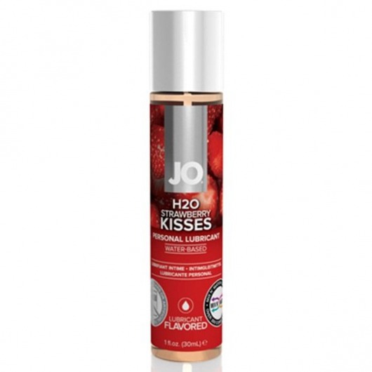 Смазка с ароматом клубники JO Flavored Strawberry Kiss - 30 мл. - System JO - купить с доставкой в Краснодаре