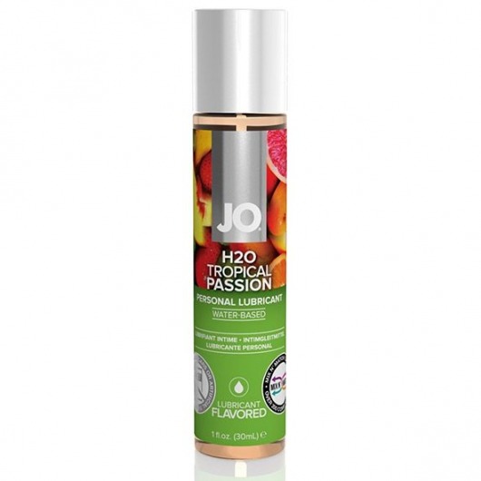 Смазка с ароматом тропических фруктов JO Flavored Tropical Passion - 30 мл. - System JO - купить с доставкой в Краснодаре