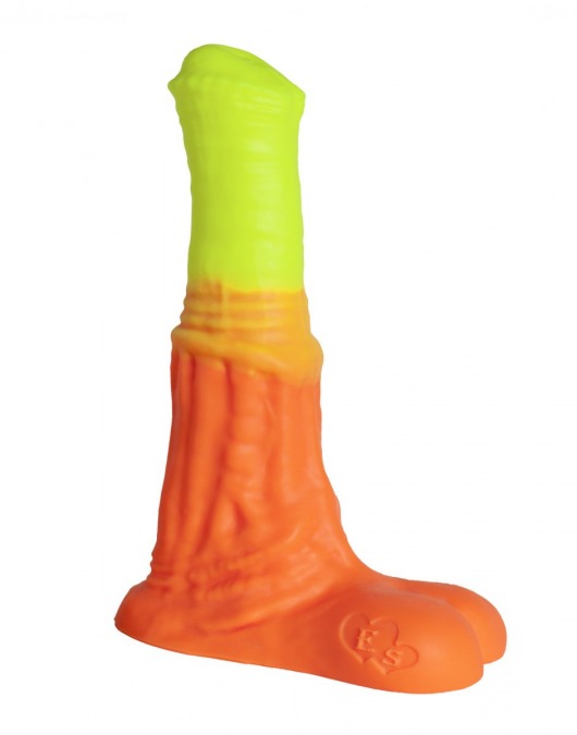 Оранжево-жёлтый фаллоимитатор  Пегас Large+  - 26,5 см. - Erasexa - купить с доставкой в Краснодаре