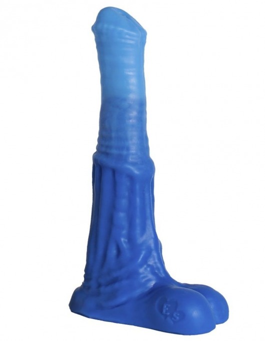 Синий фаллоимитатор  Пегас Small  - 21 см. - Erasexa - купить с доставкой в Краснодаре