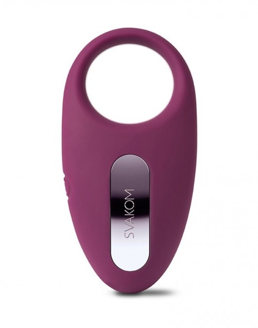 Фиолетовое эрекционное кольцо Winni Violet с вибрацией и пультом ДУ - Svakom - в Краснодаре купить с доставкой