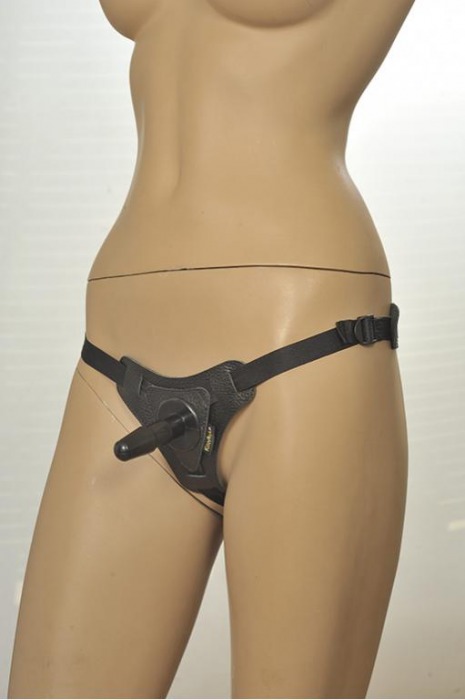 Кожаные трусики с плугом Kanikule Leather Strap-on Harness Anatomic Thong - Kanikule - купить с доставкой в Краснодаре