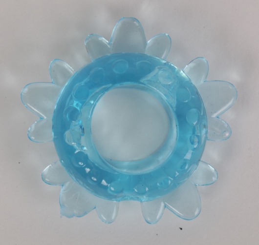 Голубое эрекционное кольцо  Снежинка - White Label - в Краснодаре купить с доставкой