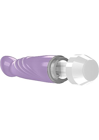 Фиолетовый вибратор Livvy со скошенной головкой - 15,5 см. - Shots Media BV