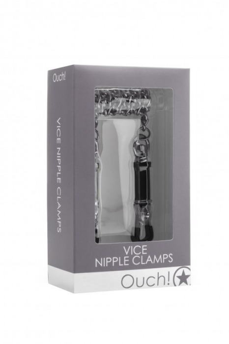 Серебристые зажимы для сосков Vice Nipple Clamps - Shots Media BV - купить с доставкой в Краснодаре