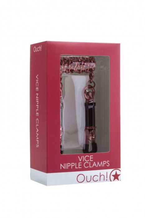 Красные зажимы для сосков Vice Nipple Clamps - Shots Media BV - купить с доставкой в Краснодаре