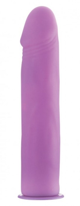 Фиолетовый страпон Deluxe Silicone Strap On 8 Inch - 20 см. - Shots Media BV - купить с доставкой в Краснодаре