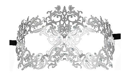 Серебристая металлическая маска Forrest Queen Masquerade - Shots Media BV купить с доставкой
