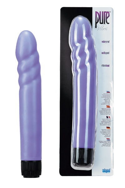 Фиолетовый водонепроницаемый вибромассажер Pure Vibes - 21,8 см. - Seven Creations