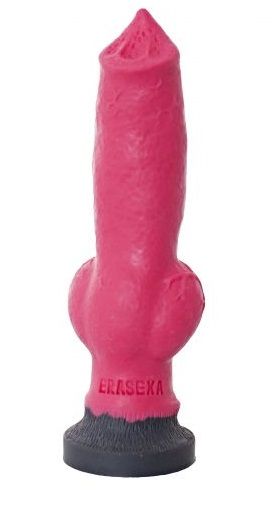 Розовый фаллоимитатор собаки  Акита  - 25 см. - Erasexa - купить с доставкой в Краснодаре