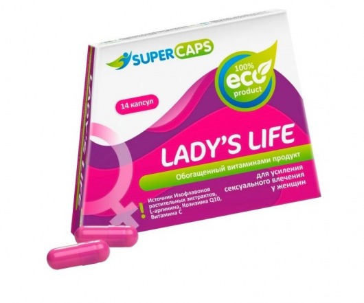 Возбуждающие капсулы Ladys Life - 14 капсул (0,35 гр.) - SuperCaps - купить с доставкой в Краснодаре