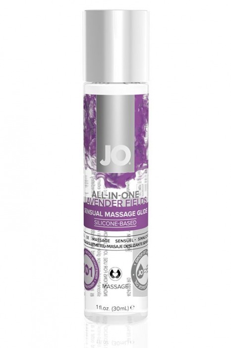 Массажный гель ALL-IN-ONE Massage Oil Lavender с ароматом лаванды - 30 мл. - System JO - купить с доставкой в Краснодаре