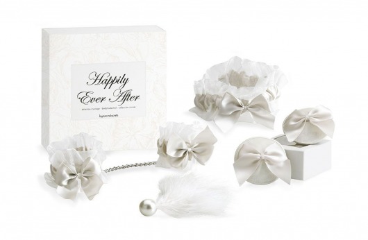 Эротический набор белых аксессуаров Happily Ever After - Bijoux Indiscrets - купить с доставкой в Краснодаре