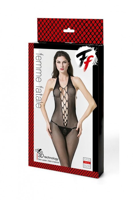Кэтсьюит-сетка с имитацией шнуровки, открытой спинкой и доступом - Femme Fatale купить с доставкой