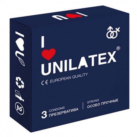 Ультрапрочные презервативы Unilatex Extra Strong - 3 шт. - Unilatex - купить с доставкой в Краснодаре