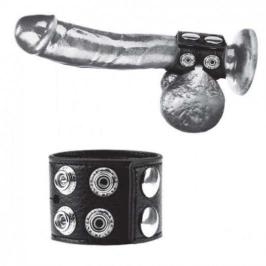 Ремень на член и мошонку 1.5  Cock Ring With Ball Strap - BlueLine - купить с доставкой в Краснодаре