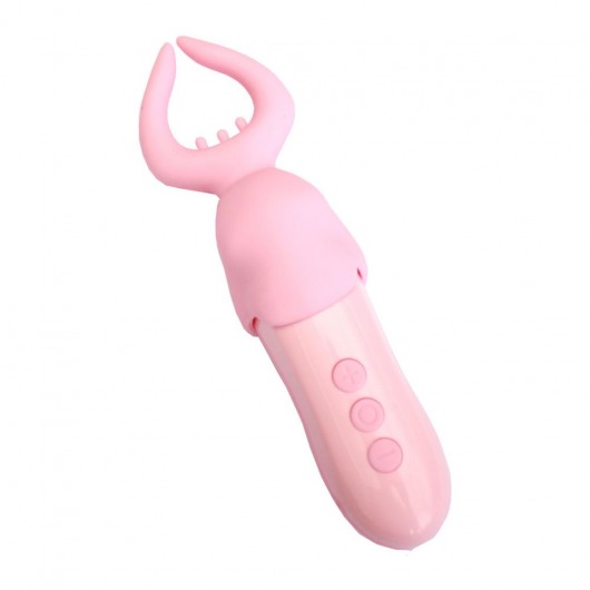Нежно-розовый вибростимулятор Ecstasy с насадками - RestArt