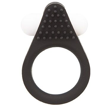 Чёрное эрекционное кольцо LIT-UP SILICONE STIMU RING 1 BLACK - Dream Toys - в Краснодаре купить с доставкой