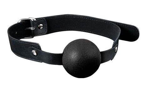 Силиконовый кляп-шар с ремешками из полиуретана Solid Silicone Ball Gag - Blush Novelties - купить с доставкой в Краснодаре