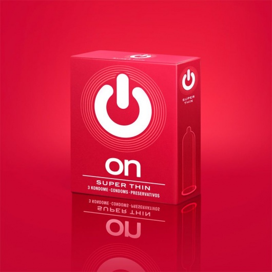 Супертонкие презервативы ON) Super Thin - 3 шт. - ON) - купить с доставкой в Краснодаре