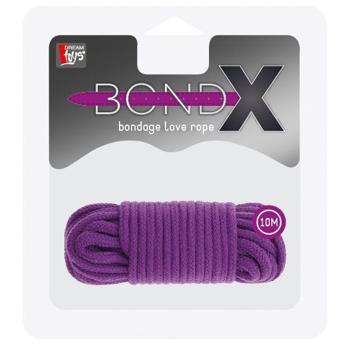 Фиолетовая хлопковая веревка BONDX LOVE ROPE 10M PURPLE - 10 м. - Dream Toys - купить с доставкой в Краснодаре