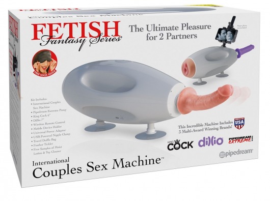 Вибромассажер для пар с пультом ДУ International Couples Sex Machine - Pipedream - купить с доставкой в Краснодаре