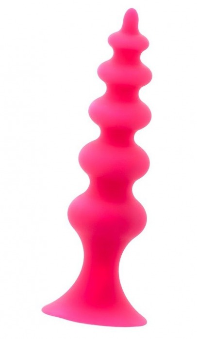 Розовая анальная ёлочка из силикона - POPO Pleasure