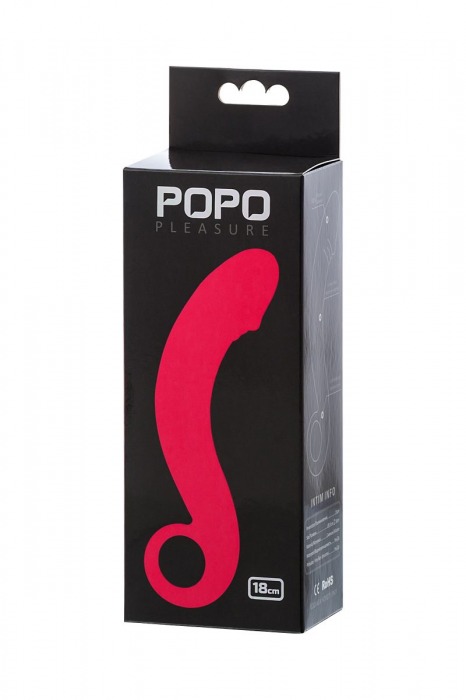 Розовый изогнутый анальный стимулятор из силикона - POPO Pleasure