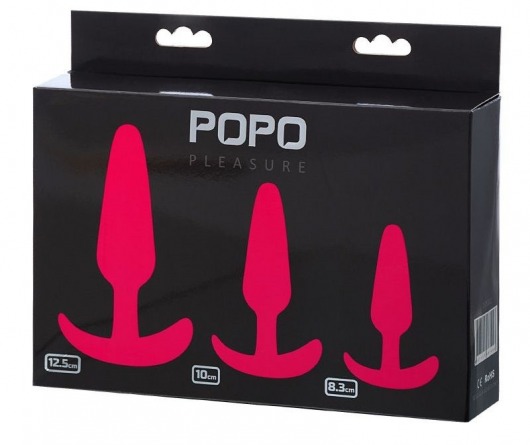 Набор из 3 розовых анальных втулок POPO Pleasure - POPO Pleasure