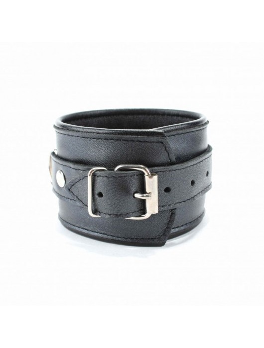 Наручники из гладкой кожи - БДСМ Арсенал - купить с доставкой в Краснодаре