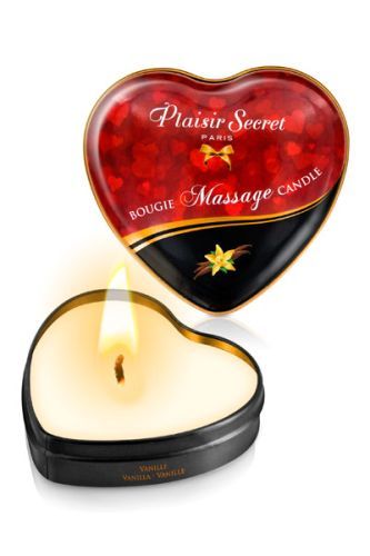 Массажная свеча с ароматом ванили Bougie Massage Candle - 35 мл. - Plaisir Secret - купить с доставкой в Краснодаре