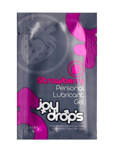 Пробник смазки на водной основе с ароматом клубники JoyDrops Strawberry - 5 мл. - JoyDrops - купить с доставкой в Краснодаре