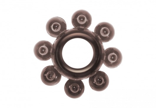 Чёрное эрекционное кольцо Rings Bubbles - Lola Games - в Краснодаре купить с доставкой