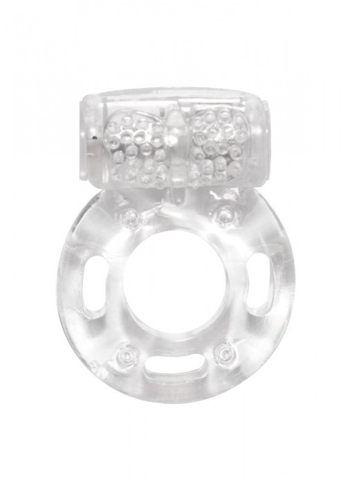 Прозрачное эрекционное кольцо с вибрацией Rings Axle-pin - Lola toys - в Краснодаре купить с доставкой