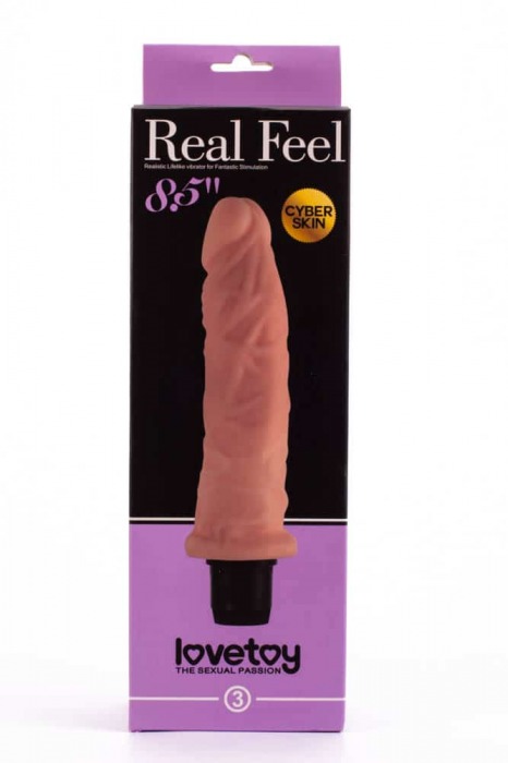 Телесный вибратор-реалистик с богатым рельефом Real Feel - 21,6 см. - Lovetoy