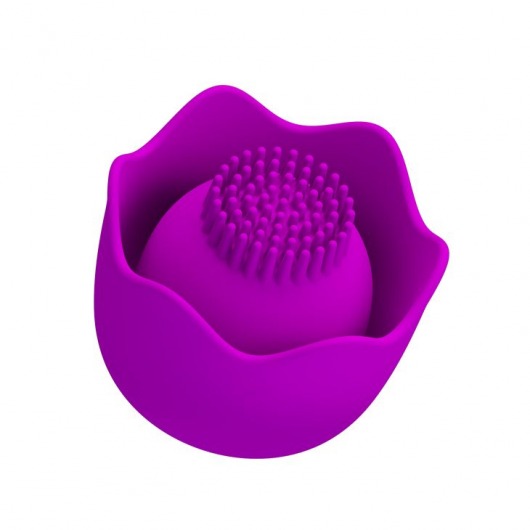 Лиловая насадка-цветок Bernie для жезлового вибратора - Baile