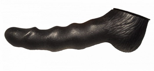 Чёрная насадка на пояс харнесс BLACK BENT 2 - LOVETOY (А-Полимер) - купить с доставкой в Краснодаре
