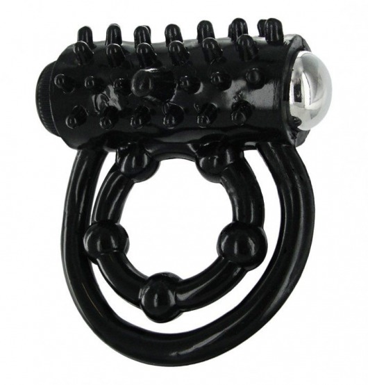 Чёрное эрекционное кольцо Trinity X с подхватом мошонки - XR Brands - в Краснодаре купить с доставкой