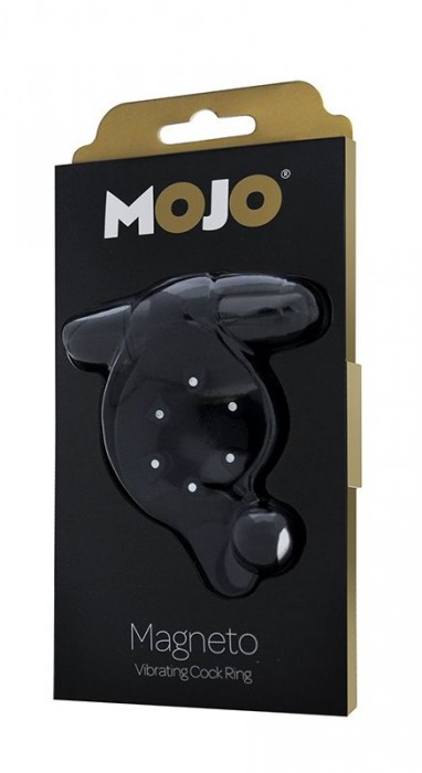 Чёрное эрекционное кольцо с магнитами MOJO MAGNETO - Seven Creations - в Краснодаре купить с доставкой