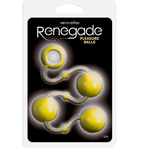 Желтые анальные шарики Renegade Pleasure Balls - NS Novelties