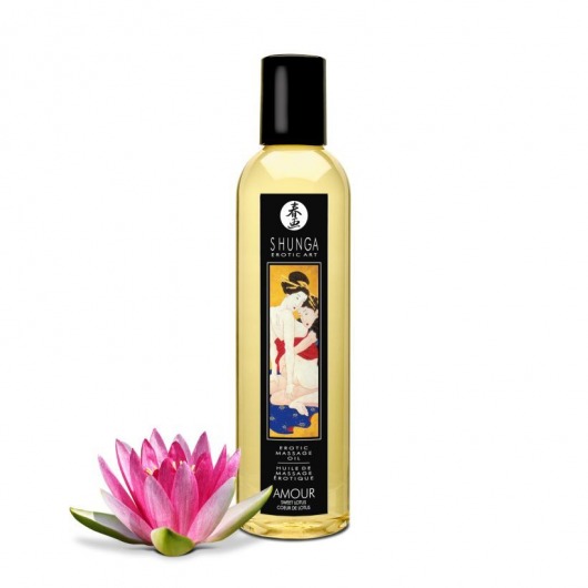 Массажное масло с ароматом цветков лотоса Amour Sweet Lotus - 250 мл. - Shunga - купить с доставкой в Краснодаре