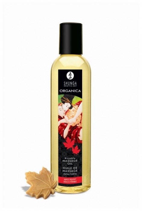 Массажное масло с ароматом кленового сиропа Organica Maple Delight - 250 мл. - Shunga - купить с доставкой в Краснодаре