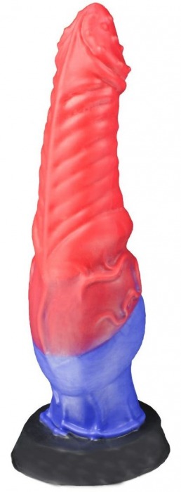 Красно-синий фаллоимитатор  Гиппогриф large  - 27 см. - Erasexa - купить с доставкой в Краснодаре