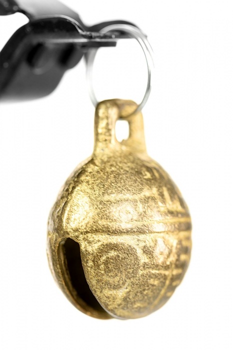 Черно-золотистые зажимы для сосков TOYFA Theatre - ToyFa - купить с доставкой в Краснодаре